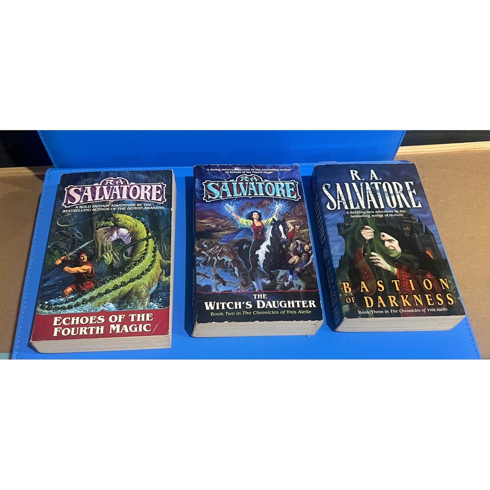 RA Salvatore Chronicles of Ynis Aielle Trilogy Paperback Set Echoes Fourth Magic